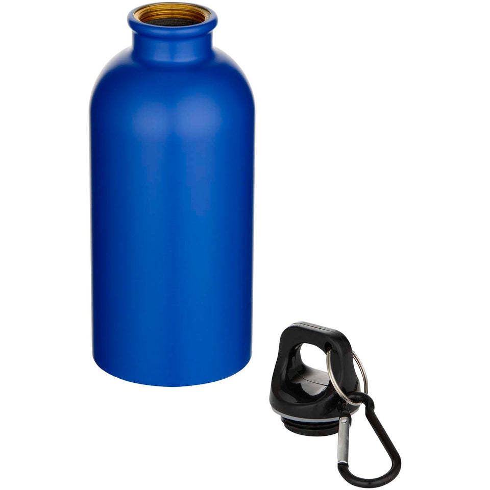 Borraccia da 400 ml in acciaio inossidabile certificato RCS a parete singola con moschettone Oregon personalizzato con logo - Pubblienne
