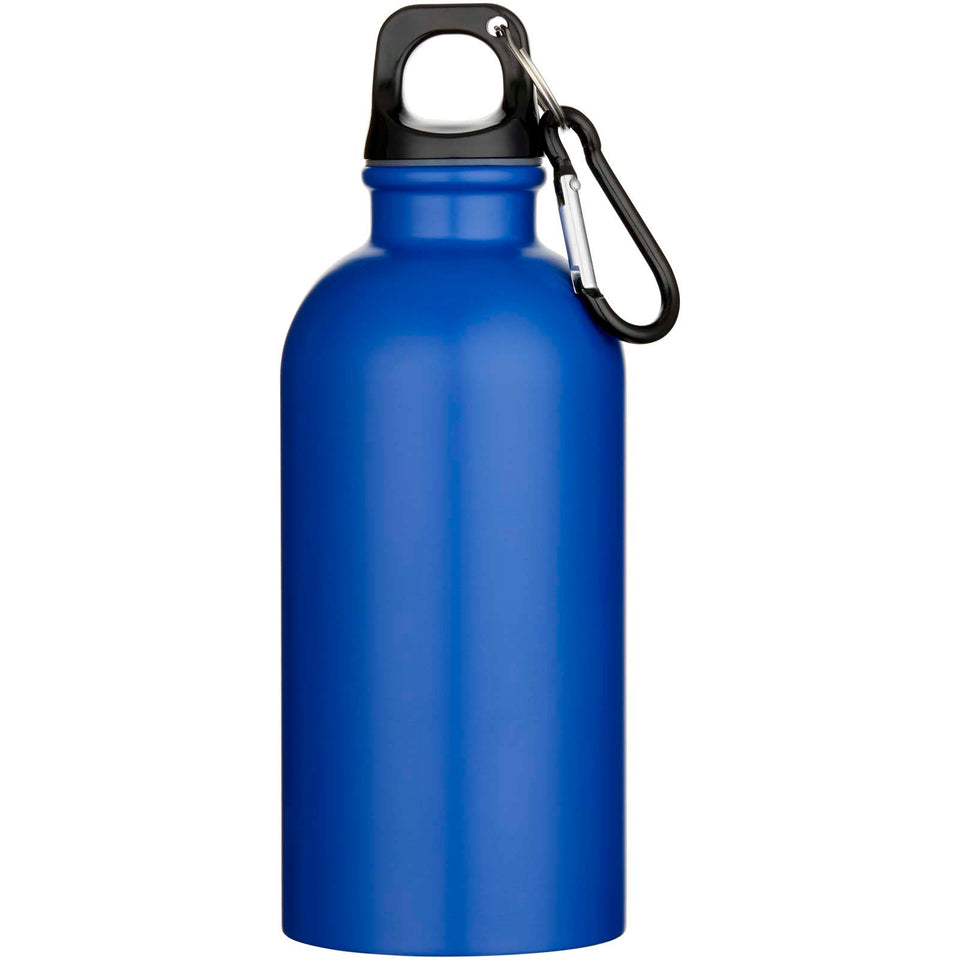 Borraccia da 400 ml in acciaio inossidabile certificato RCS a parete singola con moschettone Oregon personalizzato con logo - Pubblienne
