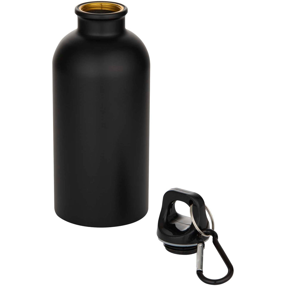 Borraccia da 400 ml in acciaio inossidabile certificato RCS a parete singola con moschettone Oregon personalizzato con logo - Pubblienne