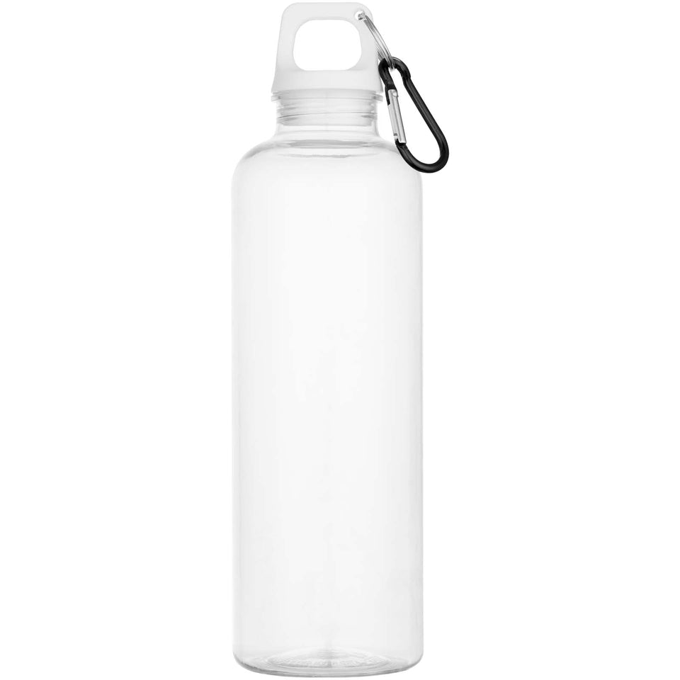 Borraccia in plastica riciclata certificata RCS da 750 ml con moschettone Oregon personalizzato con logo - Pubblienne
