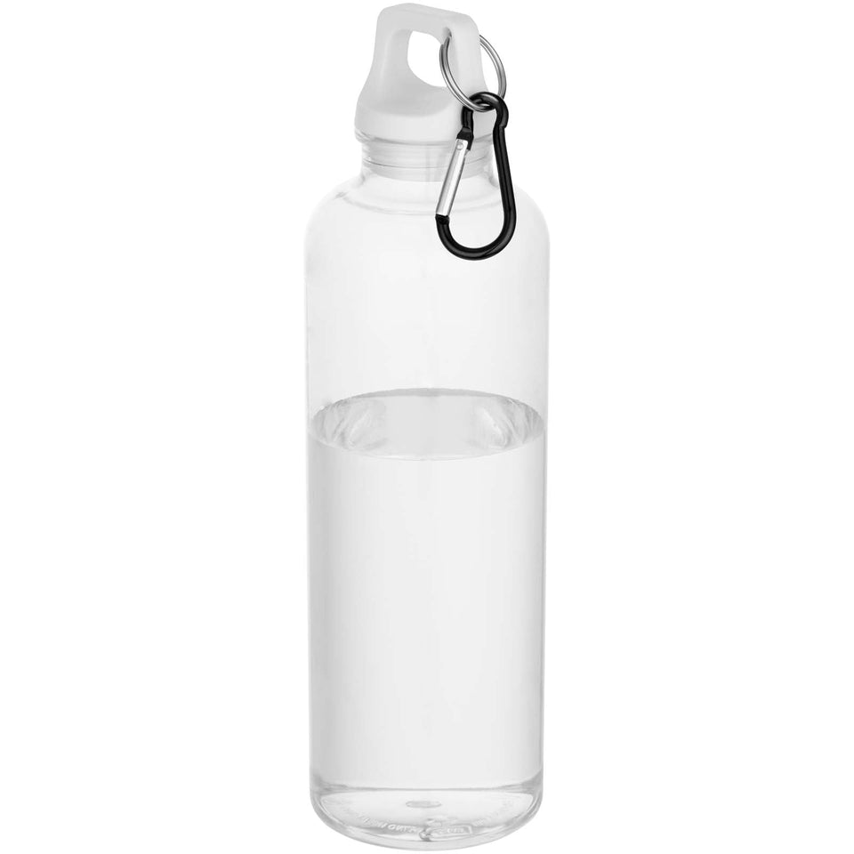 Borraccia in plastica riciclata certificata RCS da 750 ml con moschettone Oregon personalizzato con logo - Pubblienne