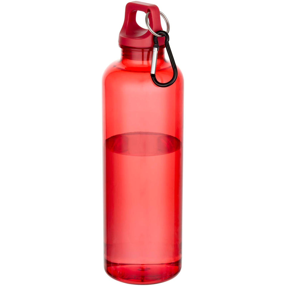 Borraccia in plastica riciclata certificata RCS da 750 ml con moschettone Oregon personalizzato con logo - Pubblienne