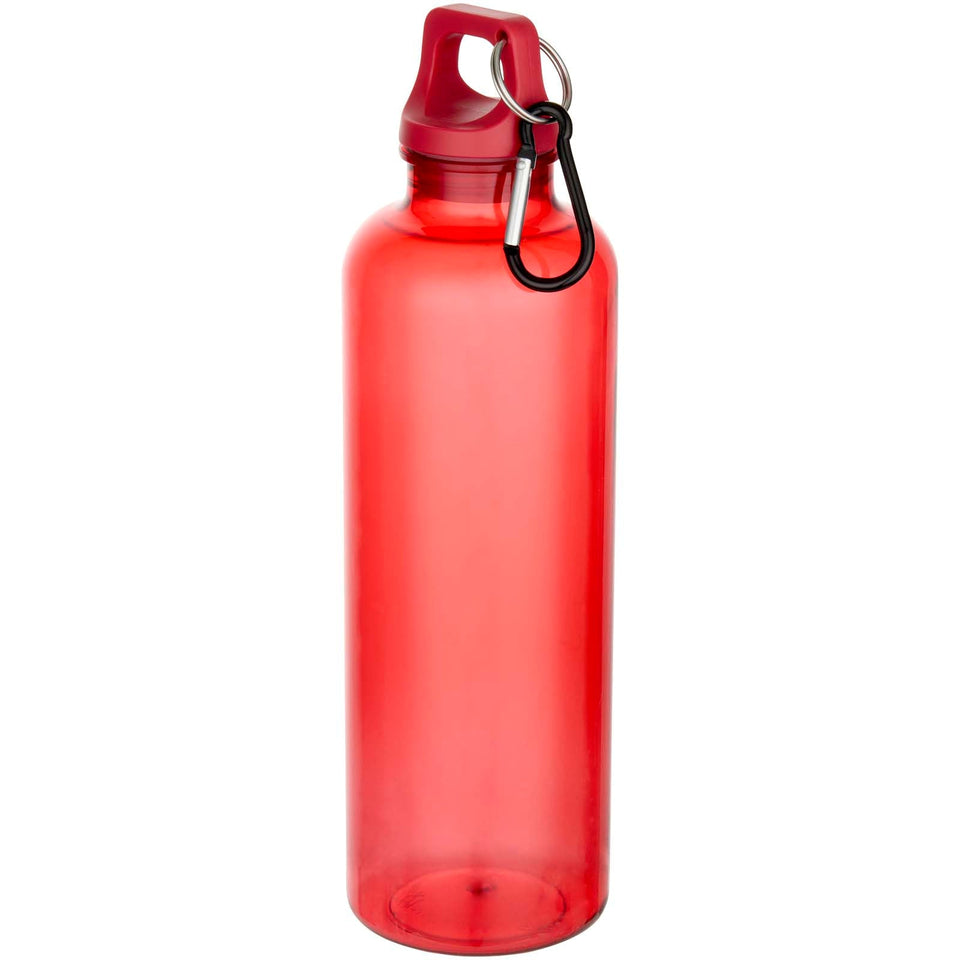 Borraccia in plastica riciclata certificata RCS da 750 ml con moschettone Oregon personalizzato con logo - Pubblienne