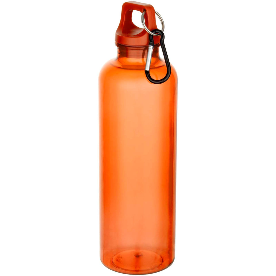 Borraccia in plastica riciclata certificata RCS da 750 ml con moschettone Oregon personalizzato con logo - Pubblienne