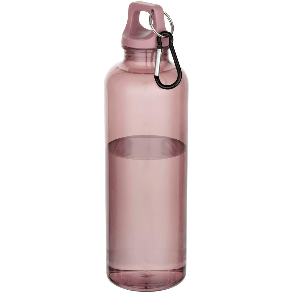Borraccia in plastica riciclata certificata RCS da 750 ml con moschettone Oregon personalizzato con logo - Pubblienne