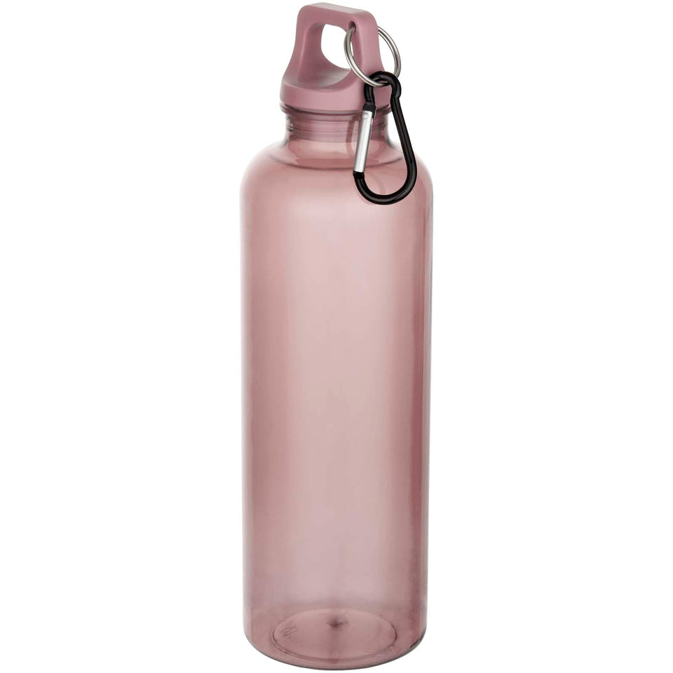 Borraccia in plastica riciclata certificata RCS da 750 ml con moschettone Oregon personalizzato con logo - Pubblienne