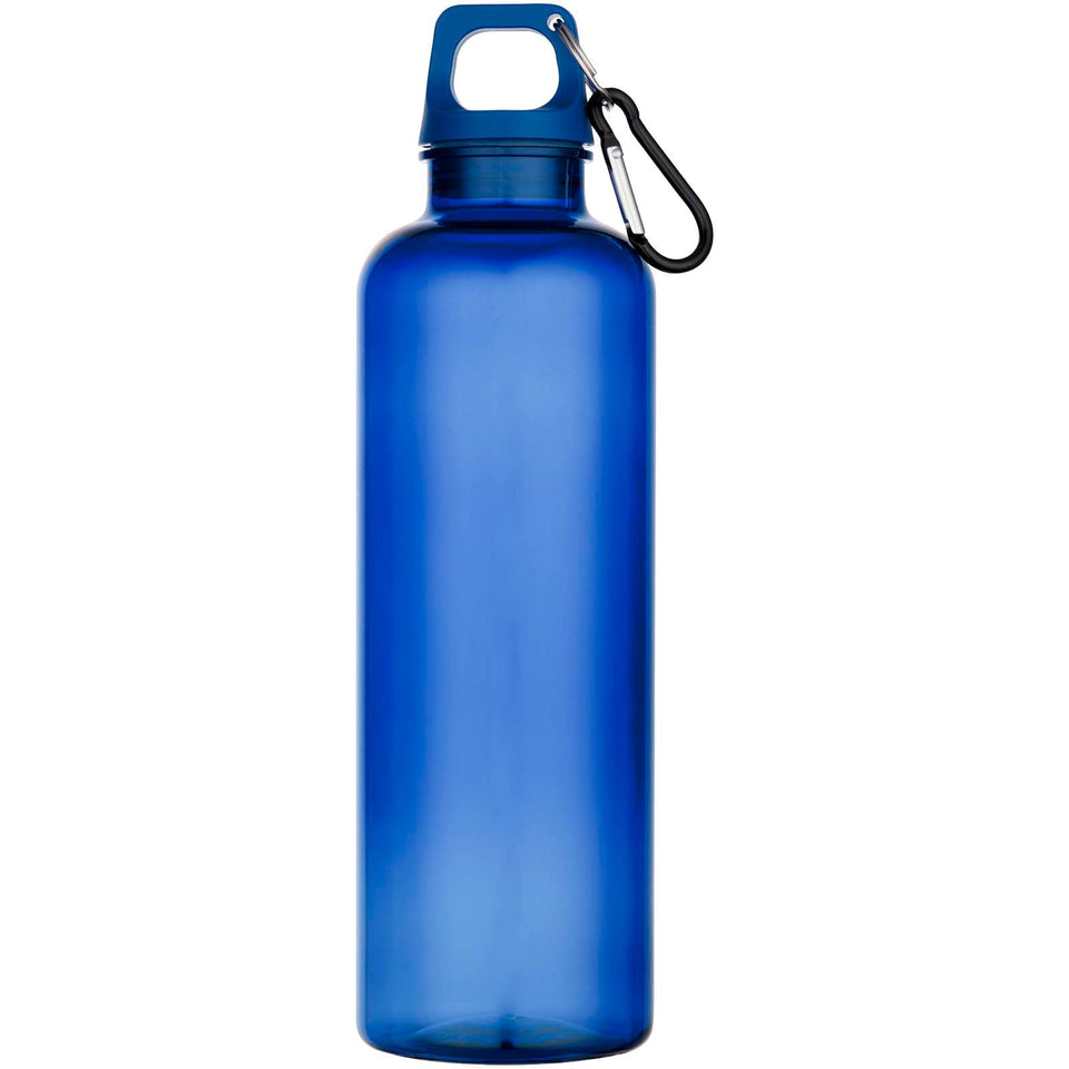 Borraccia in plastica riciclata certificata RCS da 750 ml con moschettone Oregon personalizzato con logo - Pubblienne
