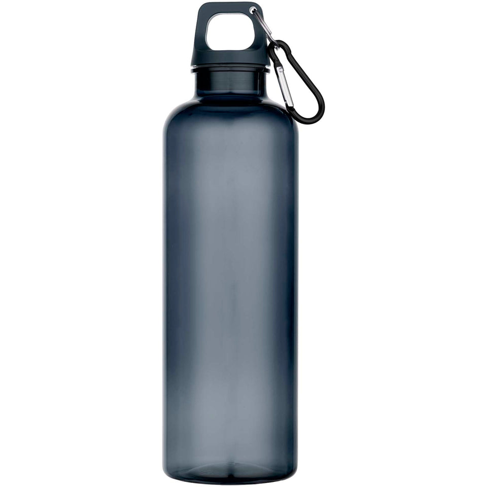 Borraccia in plastica riciclata certificata RCS da 750 ml con moschettone Oregon personalizzato con logo - Pubblienne