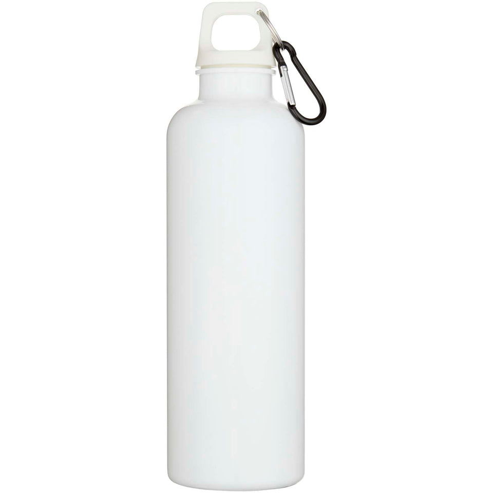Borraccia in plastica riciclata RCS in tinta unita con moschettone Oregon da 750 ml personalizzato con logo - Pubblienne