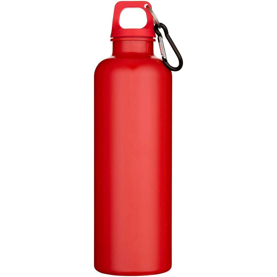 Borraccia in plastica riciclata RCS in tinta unita con moschettone Oregon da 750 ml personalizzato con logo - Pubblienne