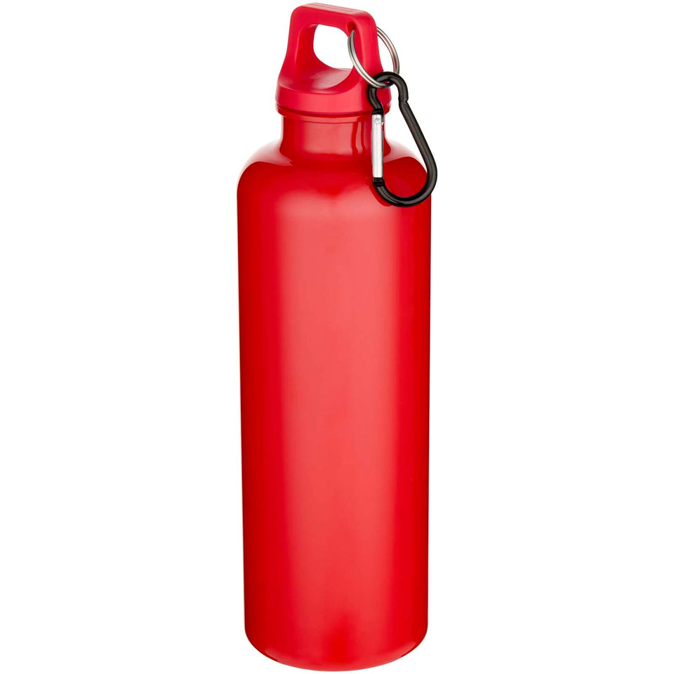 Borraccia in plastica riciclata RCS in tinta unita con moschettone Oregon da 750 ml personalizzato con logo - Pubblienne