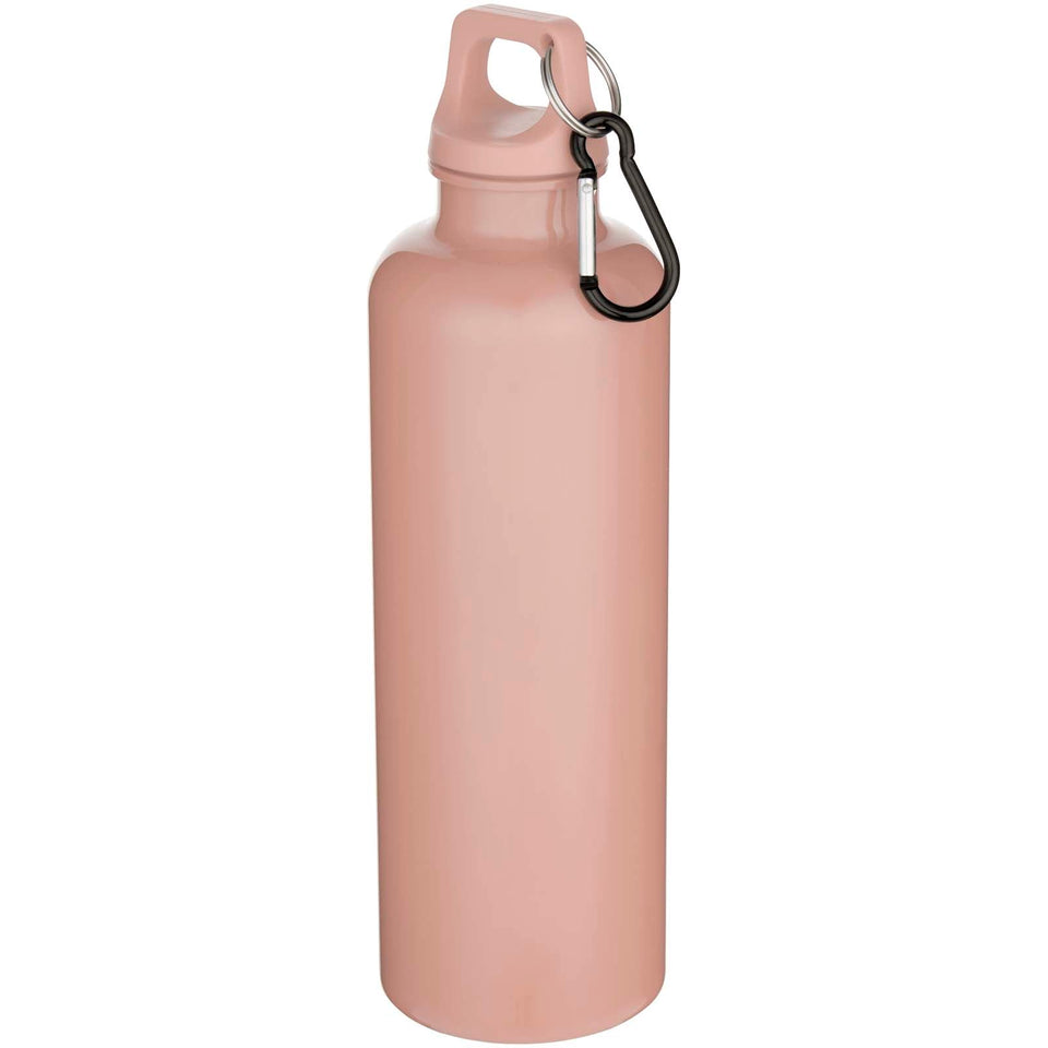 Borraccia in plastica riciclata RCS in tinta unita con moschettone Oregon da 750 ml personalizzato con logo - Pubblienne