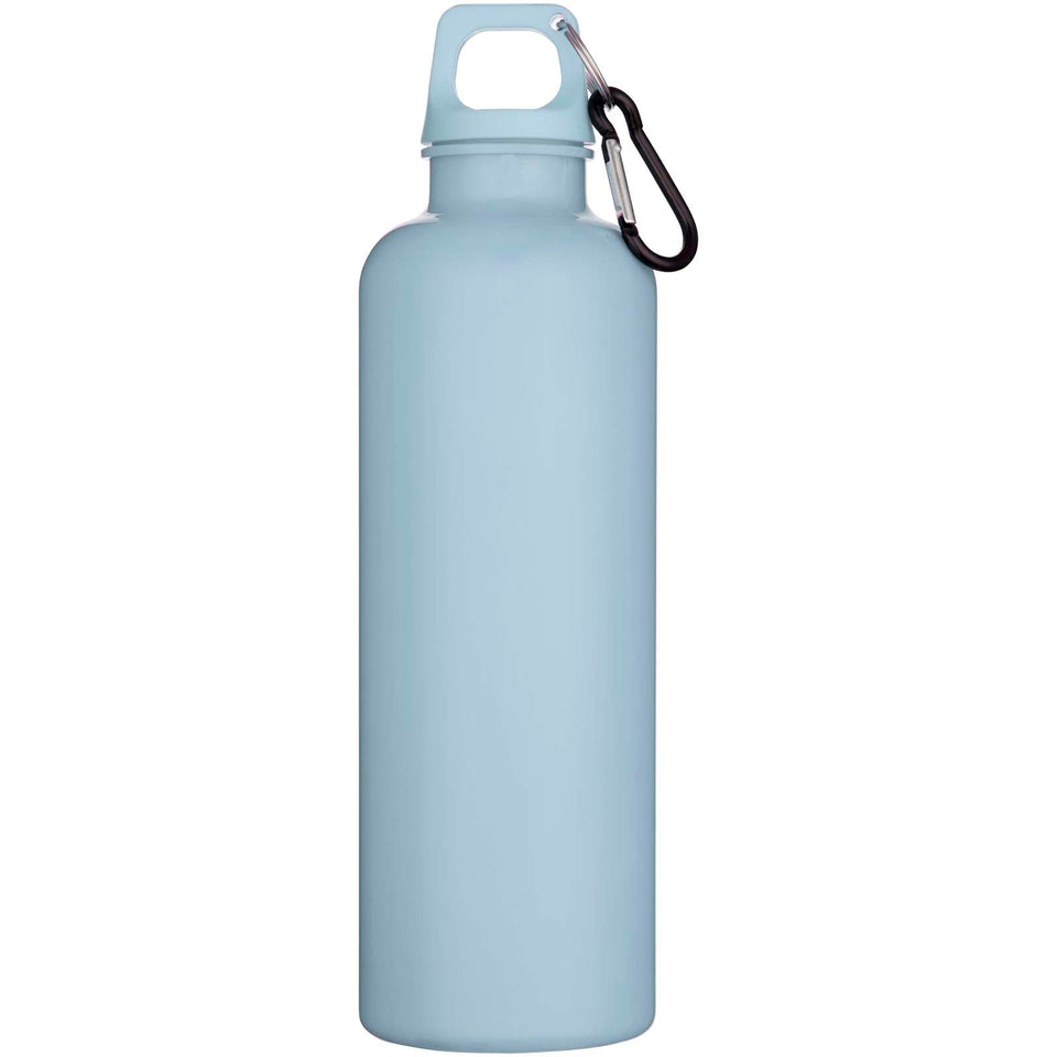 Borraccia in plastica riciclata RCS in tinta unita con moschettone Oregon da 750 ml personalizzato con logo - Pubblienne