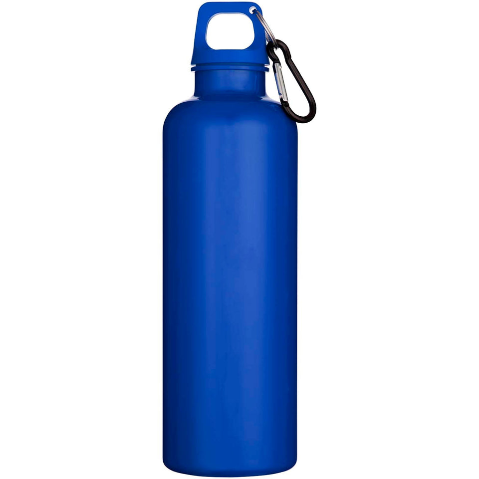 Borraccia in plastica riciclata RCS in tinta unita con moschettone Oregon da 750 ml personalizzato con logo - Pubblienne