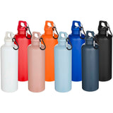 Borraccia in plastica riciclata RCS in tinta unita con moschettone Oregon da 750 ml personalizzato con logo - Pubblienne