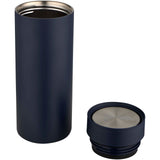 Borraccia in acciaio inossidabile riciclato certificato RCS a doppia parete da 650 ml con set di coperchi da 3 pezzi Illumina personalizzato con logo - Pubblienne