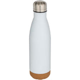 Borraccia termica in acciaio inossidabile a doppia parete isolamento sottovuoto da 500 ml con dettagli in sughero Cove personalizzato con logo - Pubblienne