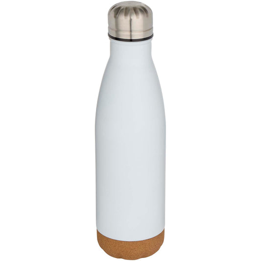 Borraccia termica in acciaio inossidabile a doppia parete isolamento sottovuoto da 500 ml con dettagli in sughero Cove personalizzato con logo - Pubblienne