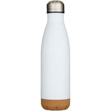 Borraccia termica in acciaio inossidabile a doppia parete isolamento sottovuoto da 500 ml con dettagli in sughero Cove personalizzato con logo - Pubblienne