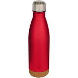 Borraccia termica in acciaio inossidabile a doppia parete isolamento sottovuoto da 500 ml con dettagli in sughero Cove personalizzato con logo - Pubblienne