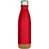 Borraccia termica in acciaio inossidabile a doppia parete isolamento sottovuoto da 500 ml con dettagli in sughero Cove personalizzato con logo - Pubblienne