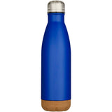 Borraccia termica in acciaio inossidabile a doppia parete isolamento sottovuoto da 500 ml con dettagli in sughero Cove personalizzato con logo - Pubblienne