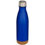 Borraccia termica in acciaio inossidabile a doppia parete isolamento sottovuoto da 500 ml con dettagli in sughero Cove personalizzato con logo - Pubblienne