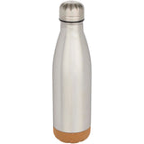 Borraccia termica in acciaio inossidabile a doppia parete isolamento sottovuoto da 500 ml con dettagli in sughero Cove personalizzato con logo - Pubblienne
