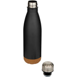 Borraccia termica in acciaio inossidabile a doppia parete isolamento sottovuoto da 500 ml con dettagli in sughero Cove personalizzato con logo - Pubblienne