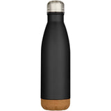 Borraccia termica in acciaio inossidabile a doppia parete isolamento sottovuoto da 500 ml con dettagli in sughero Cove personalizzato con logo - Pubblienne