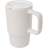 Tazza in ceramica da 450 ml con coperchio in plastica Carter personalizzato con logo - Pubblienne