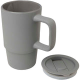 Tazza in ceramica da 450 ml con coperchio in plastica Carter personalizzato con logo - Pubblienne