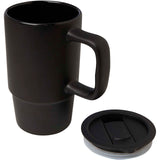 Tazza in ceramica da 450 ml con coperchio in plastica Carter personalizzato con logo - Pubblienne