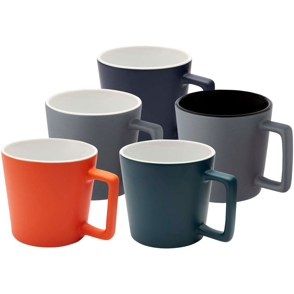 Tazza in ceramica da 370 ml con finitura opaca Cali personalizzato con logo - Pubblienne
