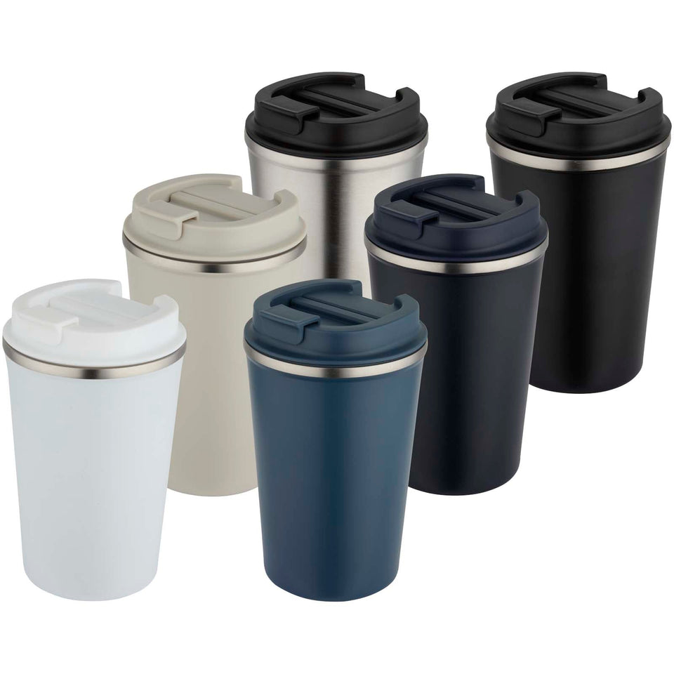 Bicchiere termico in acciaio inossidabile a doppia parete Newport da 350 ml personalizzato con logo - Pubblienne