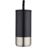 Bicchiere termico in materiale certificato RCS con cannuccia Grayson da 480 ml personalizzato con logo - Pubblienne