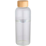 Borraccia a parete singola in vetro borosilicato con coperchio in bambù da 650 ml Mirage personalizzato con logo - Pubblienne