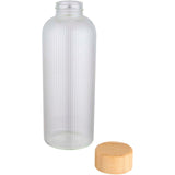 Borraccia a parete singola in vetro borosilicato con coperchio in bambù da 650 ml Mirage personalizzato con logo - Pubblienne