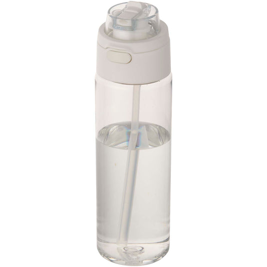 Borraccia in plastica riciclata RCS con tappo a doppia funzione e cannuccia a scatto da 700 ml Theron personalizzato con logo - Pubblienne