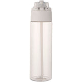 Borraccia in plastica riciclata RCS con tappo a doppia funzione e cannuccia a scatto da 700 ml Theron personalizzato con logo - Pubblienne