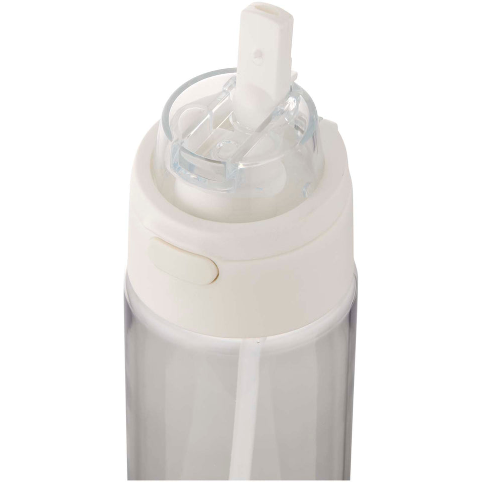 Borraccia in plastica riciclata RCS con tappo a doppia funzione e cannuccia a scatto da 700 ml Theron personalizzato con logo - Pubblienne