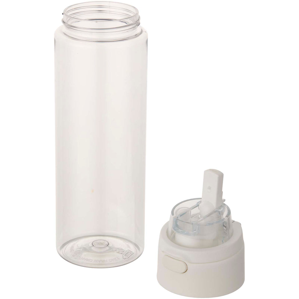 Borraccia in plastica riciclata RCS con tappo a doppia funzione e cannuccia a scatto da 700 ml Theron personalizzato con logo - Pubblienne