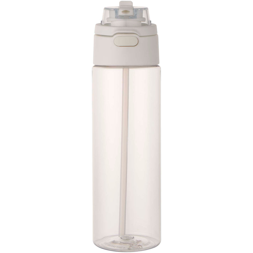 Borraccia in plastica riciclata RCS con tappo a doppia funzione e cannuccia a scatto da 700 ml Theron personalizzato con logo - Pubblienne
