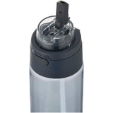 Borraccia in plastica riciclata RCS con tappo a doppia funzione e cannuccia a scatto da 700 ml Theron personalizzato con logo - Pubblienne