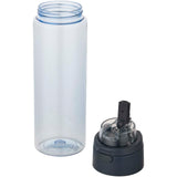 Borraccia in plastica riciclata RCS con tappo a doppia funzione e cannuccia a scatto da 700 ml Theron personalizzato con logo - Pubblienne