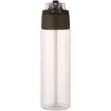 Borraccia in plastica riciclata RCS con tappo a doppia funzione e cannuccia a scatto da 700 ml Theron personalizzato con logo - Pubblienne