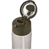 Borraccia in plastica riciclata RCS con tappo a doppia funzione e cannuccia a scatto da 700 ml Theron personalizzato con logo - Pubblienne