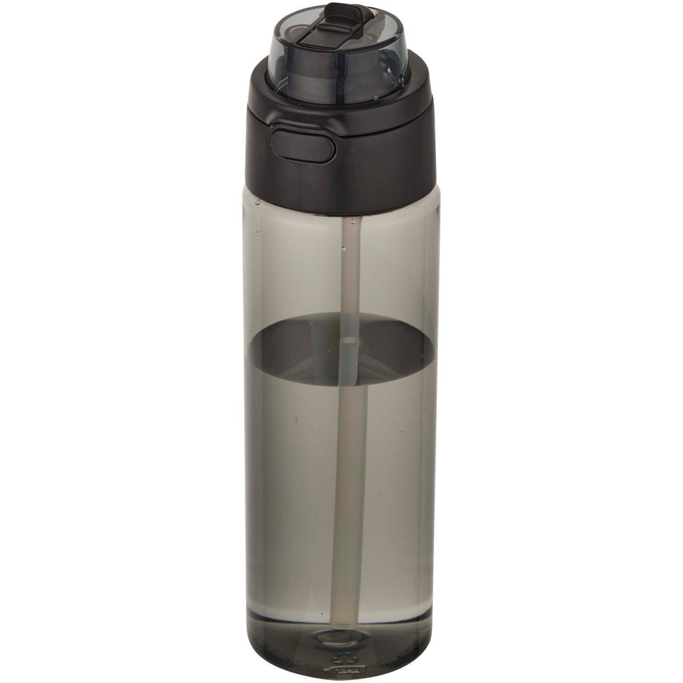 Borraccia in plastica riciclata RCS con tappo a doppia funzione e cannuccia a scatto da 700 ml Theron personalizzato con logo - Pubblienne