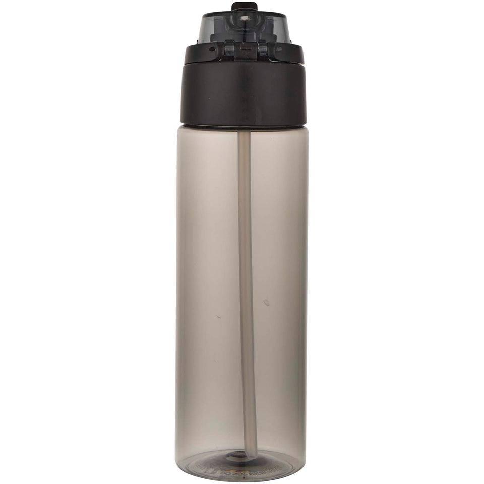 Borraccia in plastica riciclata RCS con tappo a doppia funzione e cannuccia a scatto da 700 ml Theron personalizzato con logo - Pubblienne