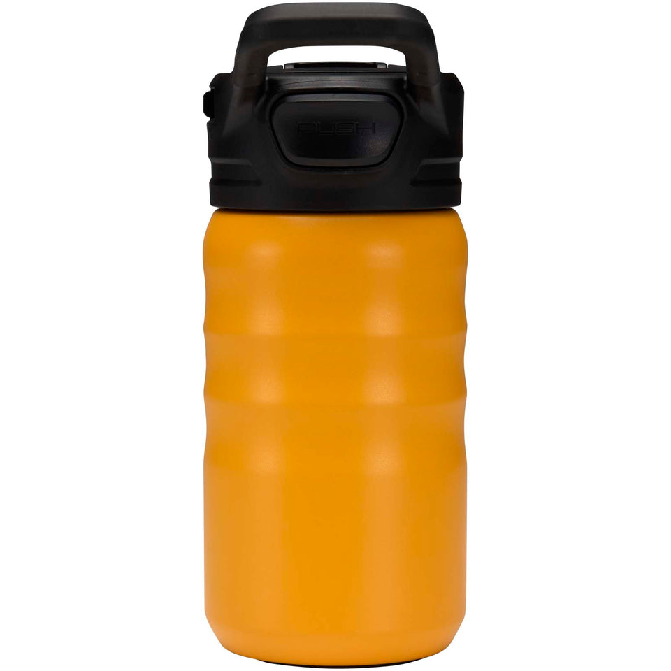 Borraccia sportiva in acciaio inossidabile a doppia parete riciclato RCS con cannuccia ribaltabile d 350 ml Knox personalizzato con logo - Pubblienne